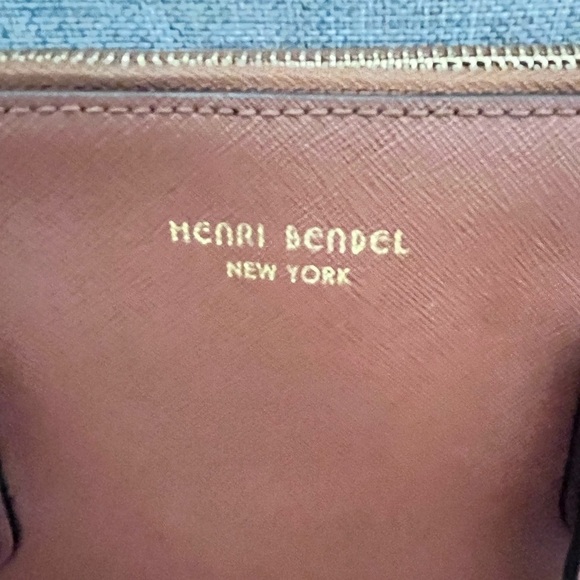 Henri Bendel Cognac Brown Satchel - Flaw - Small Slice on Surface Of Handle - Picture 2 of 11